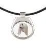 Afghan Hound, Tazi - necklace with a geometric design and the inscription "Art-Dog"