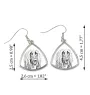 Levrier afghan, Tazi - boucles d'oreilles avec chien, boucles d'oreilles pendantes avec photo, bijoux personnalisés avec impression de la marque Art-Dog