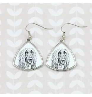 Afghan Hound, Tazi - dog earrings, hanging earrings with a picture, personalized jewelry with Art-Dog brand print