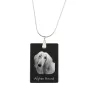 Levrier afghan, Tazi - Pendentif en cristal avec chien, collier en argent avec photo, pendentif personnalisé par la marque Art-Dog
