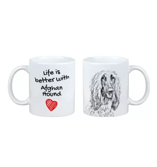 Afghanischer Windhund, Afghane - Tasse mit Hund, Tasse mit Bild, personalisiertes Geschenk der Marke Art-Dog