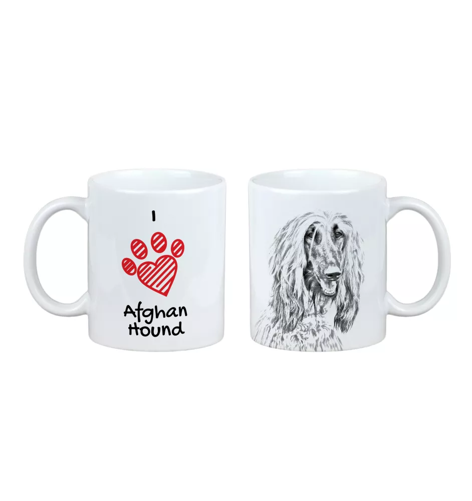 Afghan Hound, Tazi - cup with a dog, cute cup with graphics, a gift with your photo from the Art-Dog brand