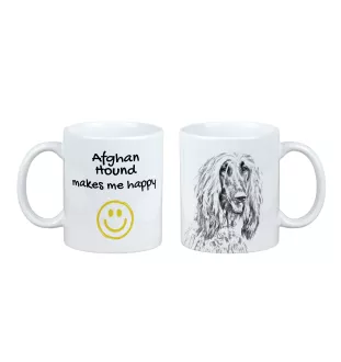 Afghanischer Windhund, Afghane - Tasse mit Hund, fröhliche Tasse für Hundeliebhaber, personalisiertes Geschenk der Marke Art-Dog