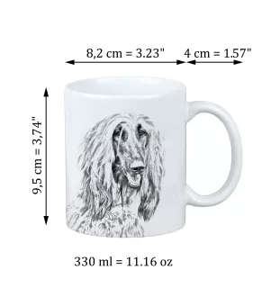 Afghanischer Windhund, Afghane - Tasse mit Hund, fröhliche Tasse für Hundeliebhaber, personalisiertes Geschenk der Marke Art-Dog