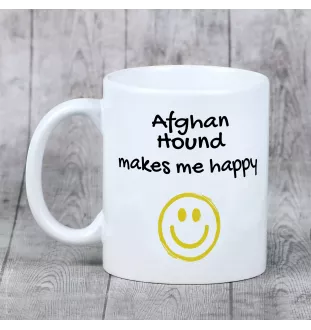 Afghanischer Windhund, Afghane - Tasse mit Hund, fröhliche Tasse für Hundeliebhaber, personalisiertes Geschenk der Marke Art-Dog