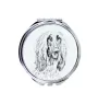 Levrier afghan, Tazi - miroir de poche avec chien, miroir personnalisé pour sac à main, miroir compact avec impression de la marque Art-Dog