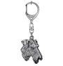 Airedale Terrier, Waterside Terrier - Versilberter Schlüsselanhänger mit Hund, Handtaschen-Dekoration, Rucksack-Anhänger der Marke Art-Dog