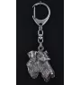 Airedale Terrier, Bingley Terrier - Silver-plated key ring with dog, handbag decoration, backpack pendant by Art-Dog brand