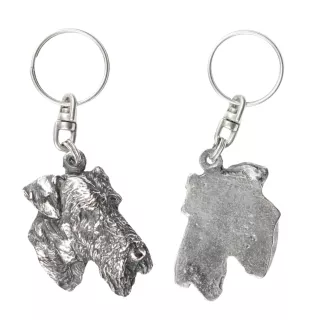 Airedale Terrier, Waterside Terrier, Bingley Terrier - Pendentif chien argenté, décoration de sac à main, pendentif sac à dos par la marque Art-Dog