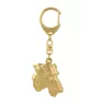 Airedale Terrier, Bingley Terrier - Gilded key ring with dog in gift box, handbag decoration, luxury accessory by Art-Dog brand
