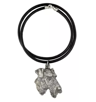 Airedale Terrier, Waterside Terrier - Halskette mit Hund, versilberter Anhänger für Hundefans, einzigartiger Schmuck der Marke Art-Dog