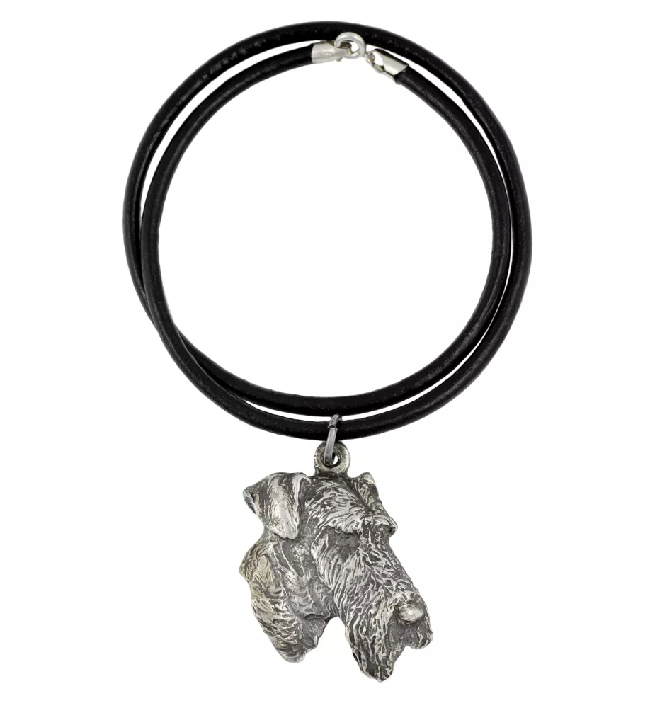 Airedale Terrier, Bingley Terrier - Necklace with dog, silver-plated pendant for dog fan, unique jewelry by Art-Dog brand