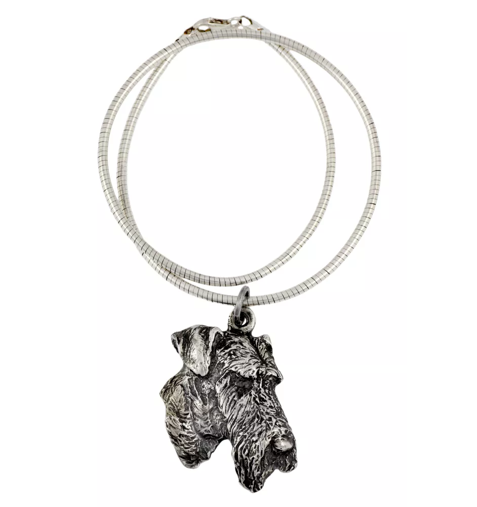 Airedale Terrier, Waterside Terrier - Hundehalsband, einzigartiger Schmuck für den Hundefan, einzigartiger Kreuzotter-Anhänger der Marke Art-Dog