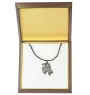 Airedale Terrier, Waterside Terrier, Bingley Terrier - Collier de chien dans une boîte cadeau, médaillon argenté pour fan de chien, pendentif remarquable de la marque Art-Dog