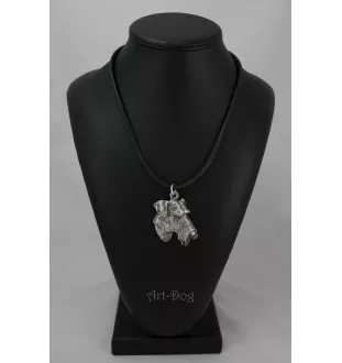 Airedale Terrier, Bingley Terrier - Dog necklace in gift box, silver-plated locket for dog fan, striking pendant by Art-Dog brand