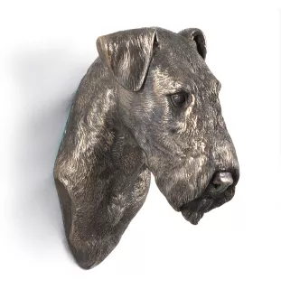 Airedale Terrier, Bingley Terrier - Dog statue, hanging bust, unique decoration for dog lover by Art-Dog brand