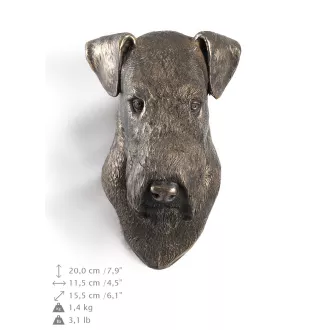 Airedale Terrier, Bingley Terrier - Dog statue, hanging bust, unique decoration for dog lover by Art-Dog brand
