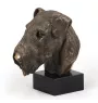 Airedale Terrier, Waterside Terrier - Hundestatue, Büste auf Steinsockel, Skulptur, Trophäe für Hundeausstellung der Marke Art-Dog