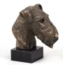 Airedale Terrier, Bingley Terrier - Dog statue, bust on stone base, sculpture, trophy for dog show by Art-Dog brand