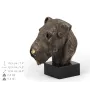 Airedale Terrier, Waterside Terrier - Hundestatue, Büste auf Steinsockel, Skulptur, Trophäe für Hundeausstellung der Marke Art-Dog