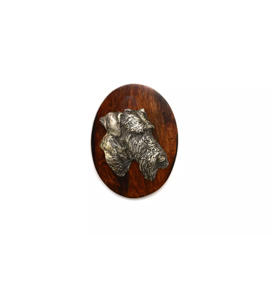 Airedale Terrier, Bingley Terrier II - Dog show brooch, starter number clip, dog pin by Art-Dog