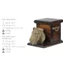 Airedale Terrier, Waterside Terrier, Bingley Terrier - urne pour les cendres d'un chien avec une statuette, une urne élégante pour chien, une urne exceptionnelle avec un buste de chien de la marque Ar