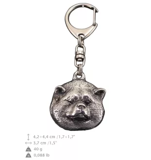 Akita, Akita Inu - Versilberter Schlüsselanhänger mit Hund, Handtaschen-Dekoration, Rucksack-Anhänger der Marke Art-Dog