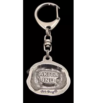 Akita, Akita Inu - Porte-clés argenté avec chien, décoration de sac à main, pendentif de sac à dos par la marque Art-Dog