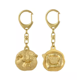 Akita, Akita Inu - Porte-clés doré avec chien, décoration de sac à main, accessoire de luxe de la marque Art-Dog
