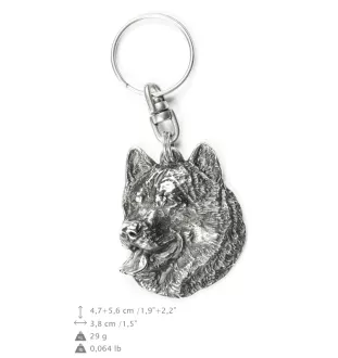 Alaskan Malamute, Alaskischer Malamute - Versilberte Hund Anhänger, Handtasche Dekoration, Rucksack-Anhänger von Art-Dog Marke