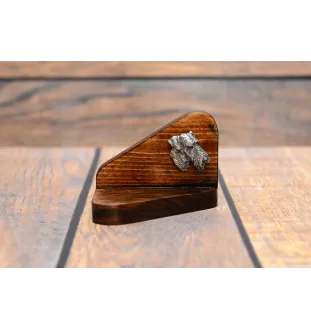 Airedale Terrier, Waterside Terrier, Bingley Terrier - bougeoir en bois avec un chien, support pour bougie chauffe-plat, lieu de mémoire pour chien de la marque Art-Dog