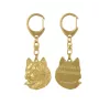 Alaskan Malamute - Gilded key ring with dog, handbag decoration, luxury accessory by Art-Dog brand