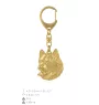 Malamute de l'Alaska - Porte-clés doré avec chien, décoration de sac à main, accessoire de luxe de la marque Art-Dog