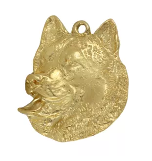Alaskan Malamute, Alaskischer Malamute - Vergoldeter Schlüsselanhänger mit Hund, Handtaschenschmuck, Luxus-Accessoire der Marke Art-Dog