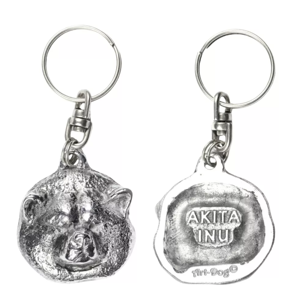 Akita, Akita Inu - Pendentif argenté avec un chien dans une boîte décorative, décoration de sac à main, pendentif de sac à dos par la marque Art-Dog