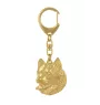Malamute de l'Alaska - Porte-clés doré avec chien dans boîte cadeau, décoration de sac à main, accessoire de luxe de la marque Art-Dog