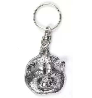 Akita, Akita Inu - Versilberter Anhänger mit einem Hund in einer dekorativen Box, Handtaschenschmuck, Rucksackanhänger der Marke Art-Dog