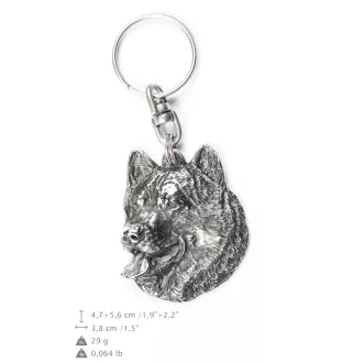 Alaskan Malamute - Silver-plated pendant with a dog in a decorative box, handbag decoration, backpack pendant by Art-Dog brand