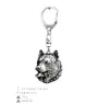 Alaskan Malamute - Silver-plated key ring with a dog in a gift box, handbag decoration, backpack pendant by Art-Dog brand