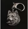 Malamute de l'Alaska - Porte-clés argenté avec un chien dans une boîte cadeau, décoration de sac à main, pendentif de sac à dos par la marque Art-Dog