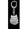 Alaskan Malamute - Silver-plated key ring with a dog in a gift box, handbag decoration, backpack pendant by Art-Dog brand
