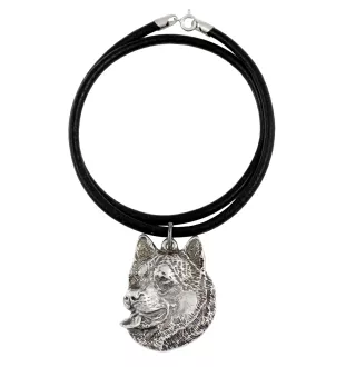 Malamute de l'Alaska - collier avec un chien, pendentif en plaqué argent pour les fans de chiens, bijoux uniques de la marque Art-Dog