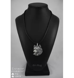 Malamute de l'Alaska - collier avec un chien, pendentif en plaqué argent pour les fans de chiens, bijoux uniques de la marque Art-Dog