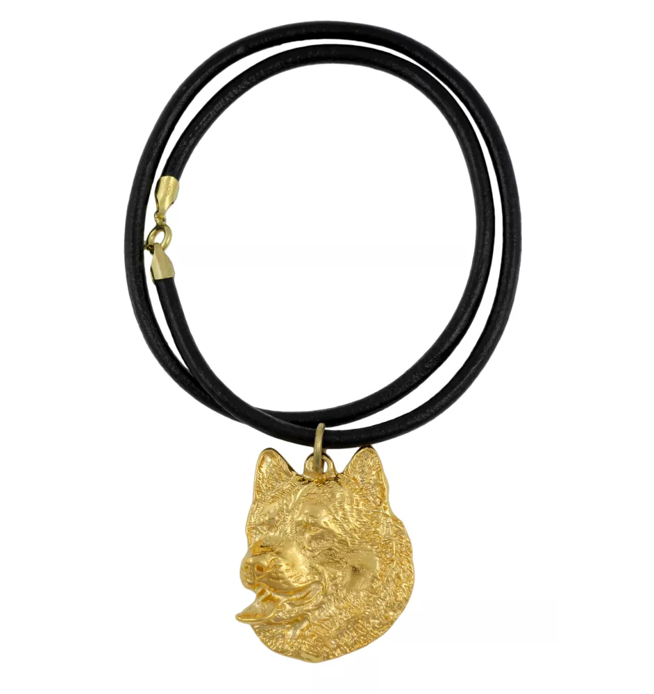 Alaskan Malamute - Dog necklace, gold-plated pendant for dog fan, unique jewellery by Art-Dog brand