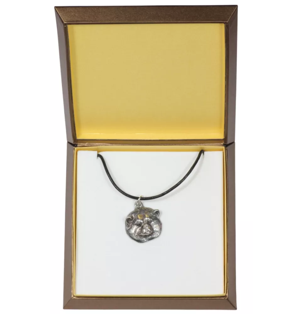 Akita, Akita Inu - Dog necklace in gift box, silver-plated locket for dog fan, striking pendant by Art-Dog brand