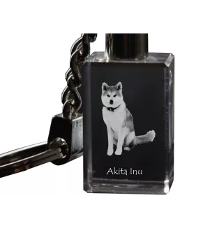 Akita, Akita Inu - Porte-clés en cristal avec photo de chien, porte-clés lumineux, cadeau unique de la marque Art-Dog