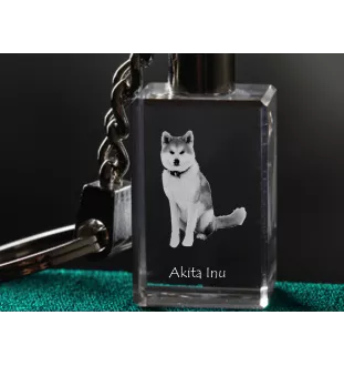 Akita, Akita Inu - Porte-clés en cristal avec photo de chien, porte-clés lumineux, cadeau unique de la marque Art-Dog