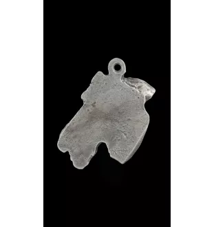 Airedale Terrier, Waterside Terrier - Halskette mit Hund, Hundeanhänger an einer silbernen Kette, einzigartiger Schmuck der Marke Art-Dog