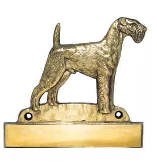 Airedale Terrier, Waterside Terrier, Bingley Terrier - plaque d'adresse avec chien, plaque de nom en laiton, plaque de porte personnalisée avec le nom de la marque Art-Dog