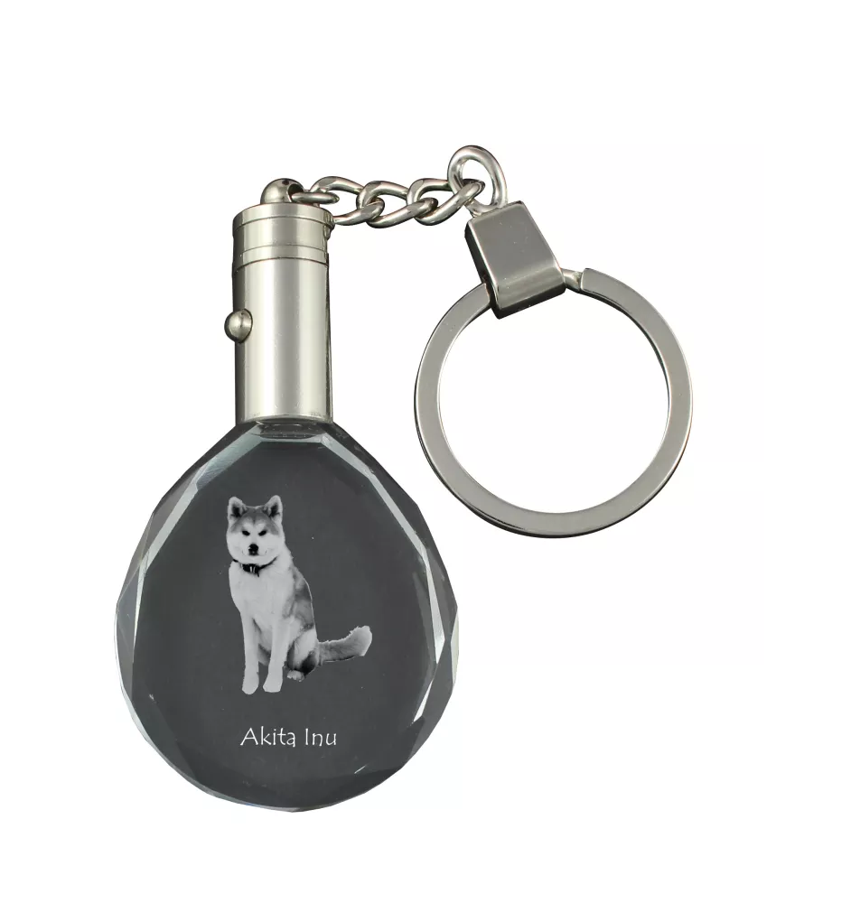 Akita, Akita Inu - pendant with a photo of a dog, crystal key ring in a gift box, a unique gift by Art-Dog